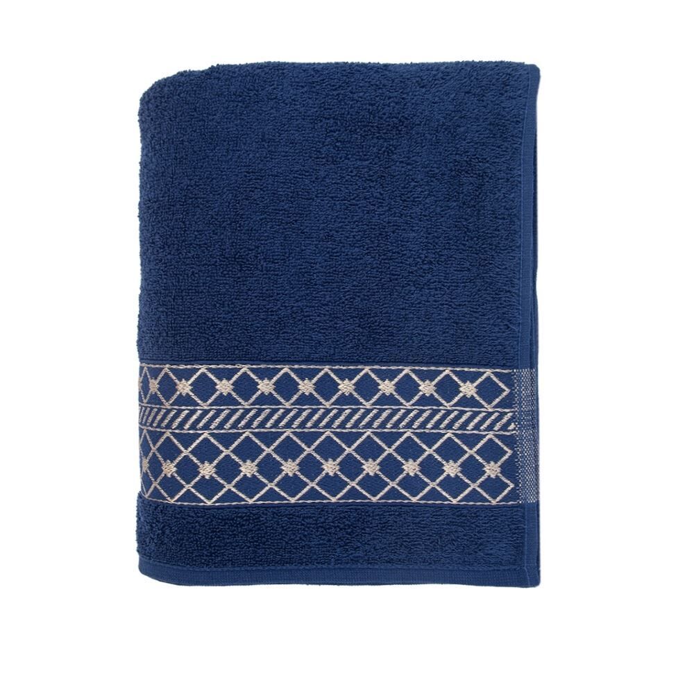 Toalha de Rosto 100% Algodão Lisboa Havan Casa - Azul Marinho