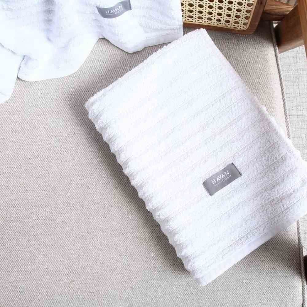 Toalha De Rosto 100% Algodão Wave Havan Casa 1 Pç - Off White