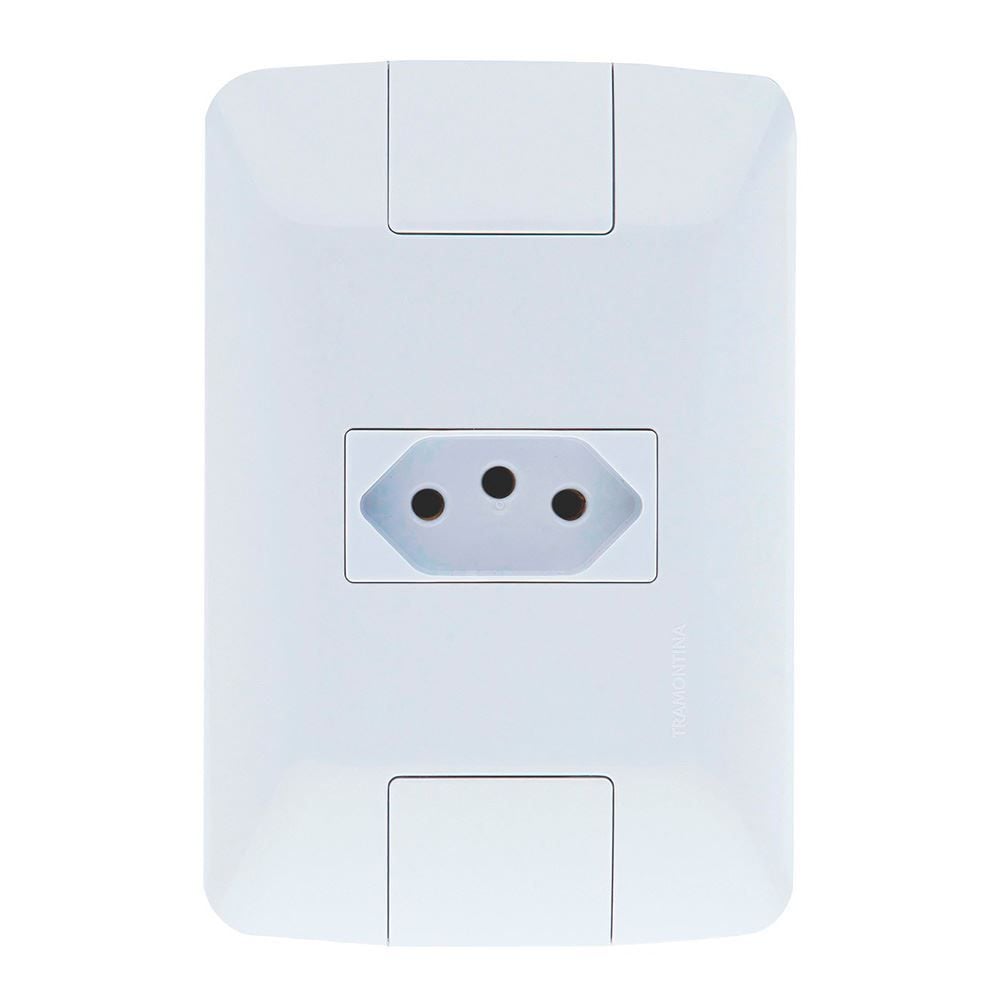 Tomada Tramontina Aria 2P+T 10A 250V Branca - 57241010