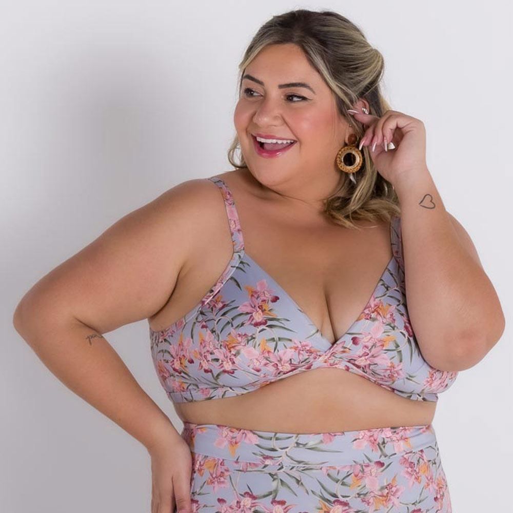 Top Biquíni Plus Transpassado Patrícia Foster Mais