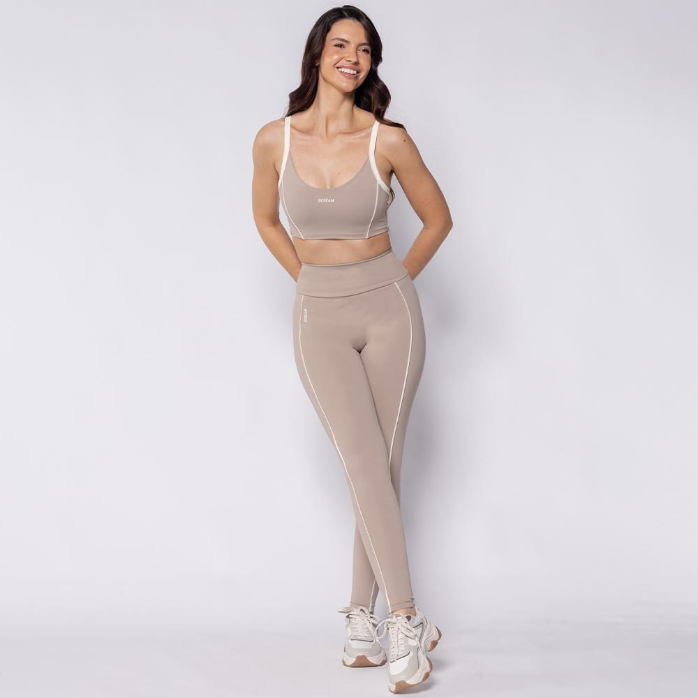 Top Feminino Fitness Com Filete Contrastante Scream