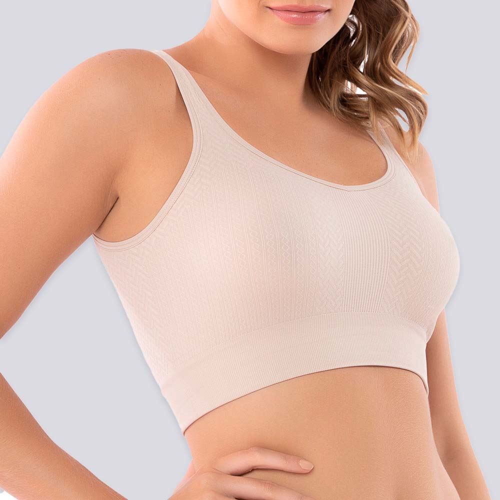 Top Sem Costura Feminino Jacquard