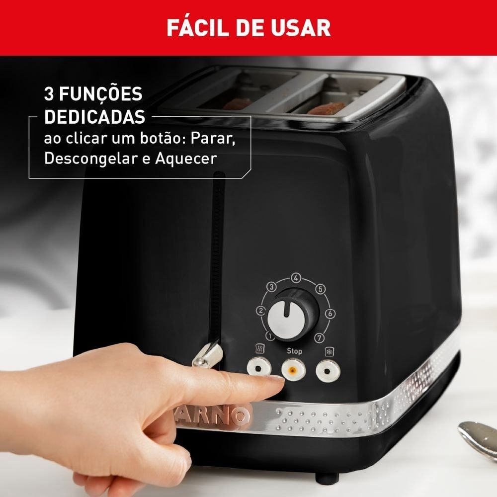 Torradeira Arno Soleil com 7 Níveis de Tostagem