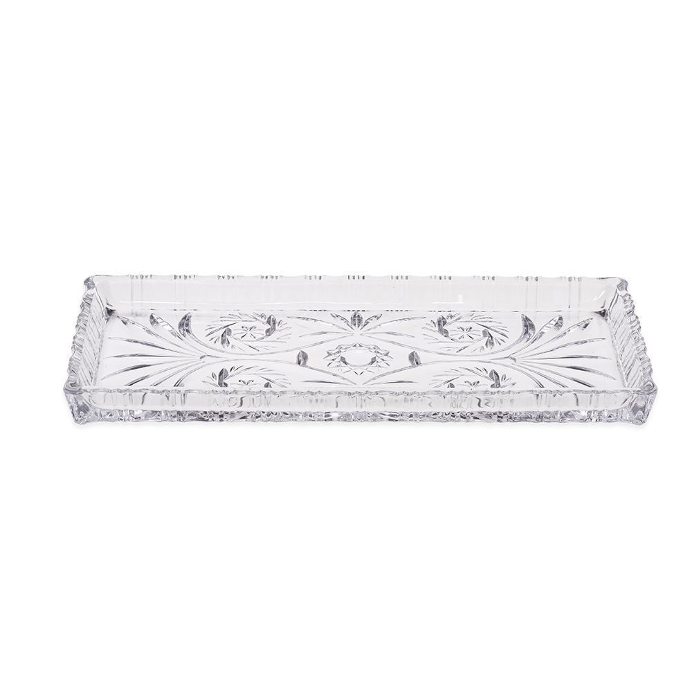 Travessa De Cristal Dragon 34X15x2,5Cm Lyor - Transparente