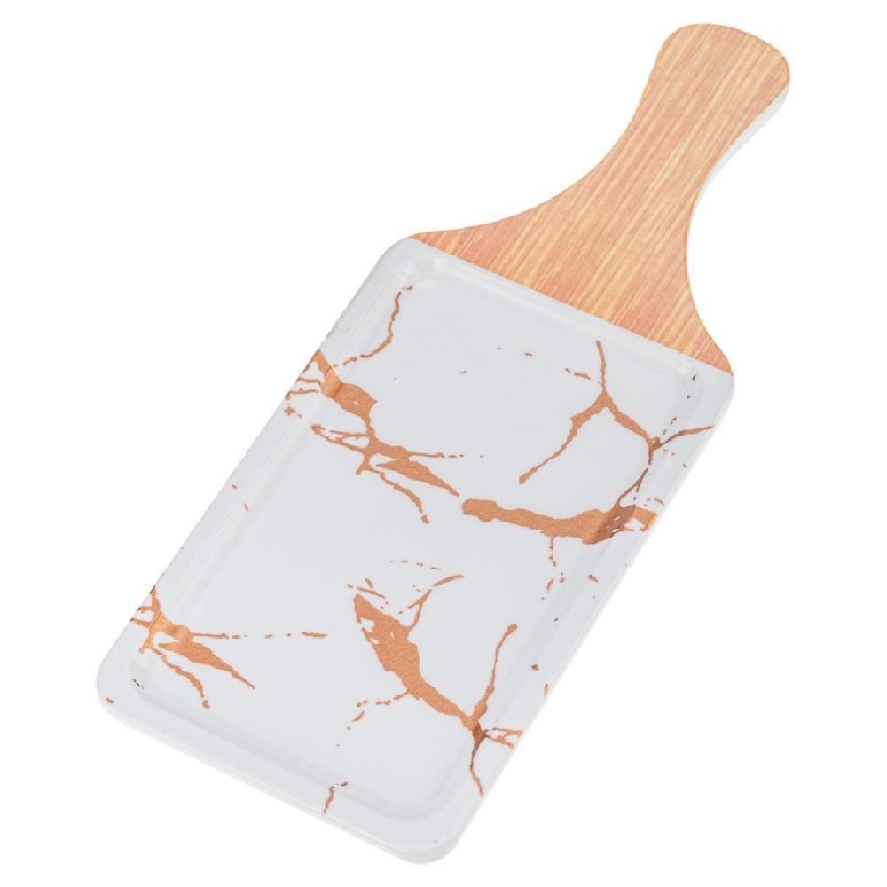 Travessa Melamina Marmorizada 32X13cm Weck