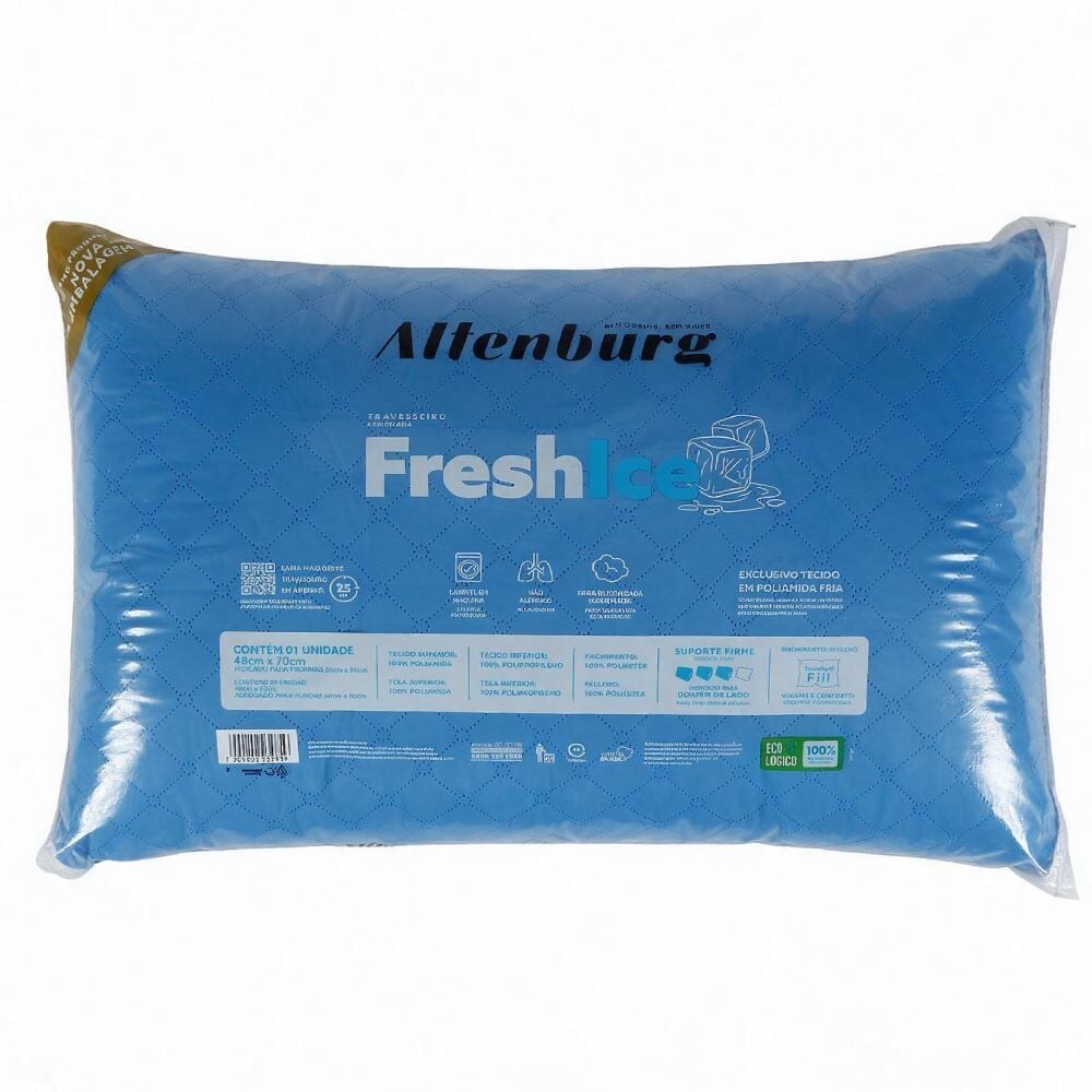 Travesseiro Fresh Ice 48Cm X 70Cm Altenburg - Azul