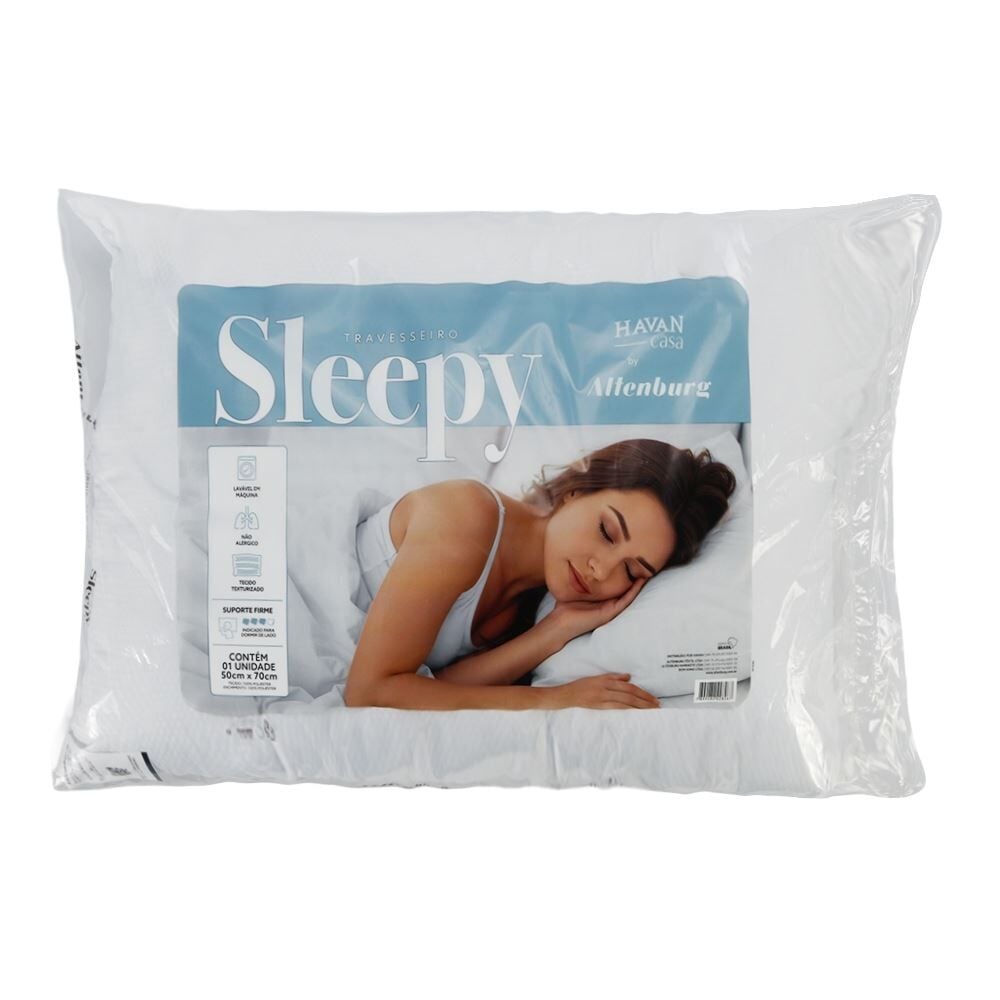 Travesseiro Sleepy 50Cm X 70Cm Havan Casa by Altenburg - Branco