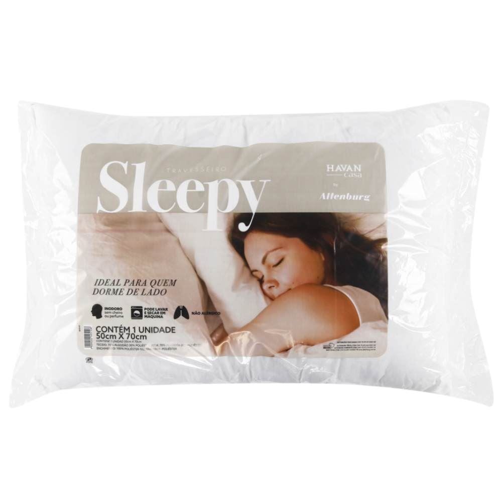 Travesseiro Suporte Médio Sleepy Havan Casa By Altenburg - Branco