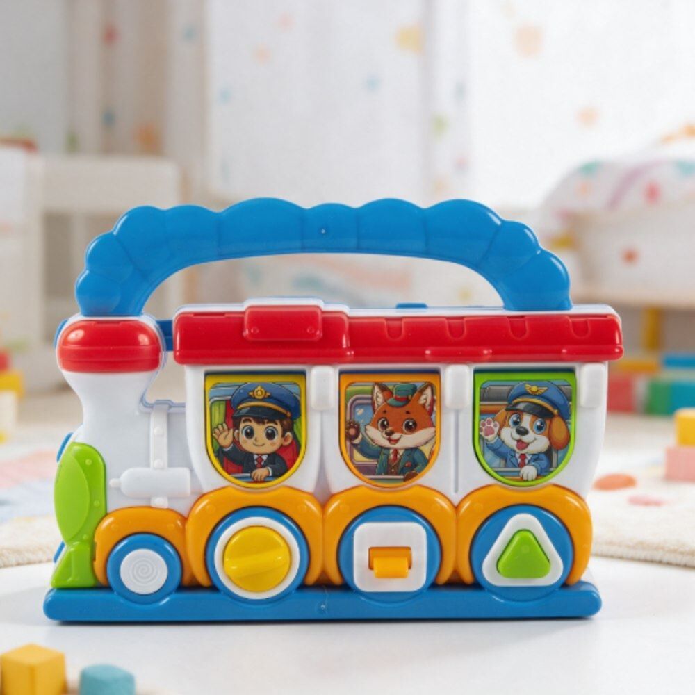 Trem de Brinquedo Happy Train Na Caixa Jp Brink - Sortido