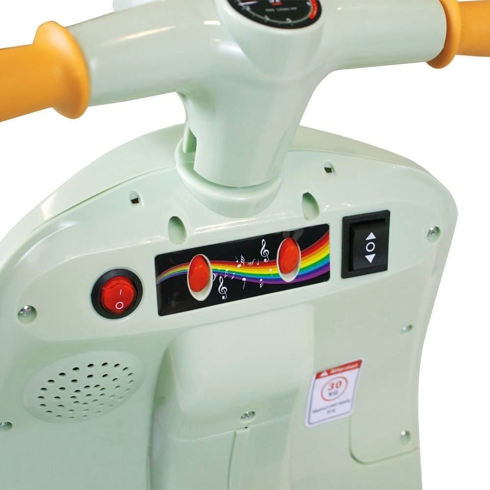 Triciclo Elétrico Avespa 6V com Som e Luz - Verde