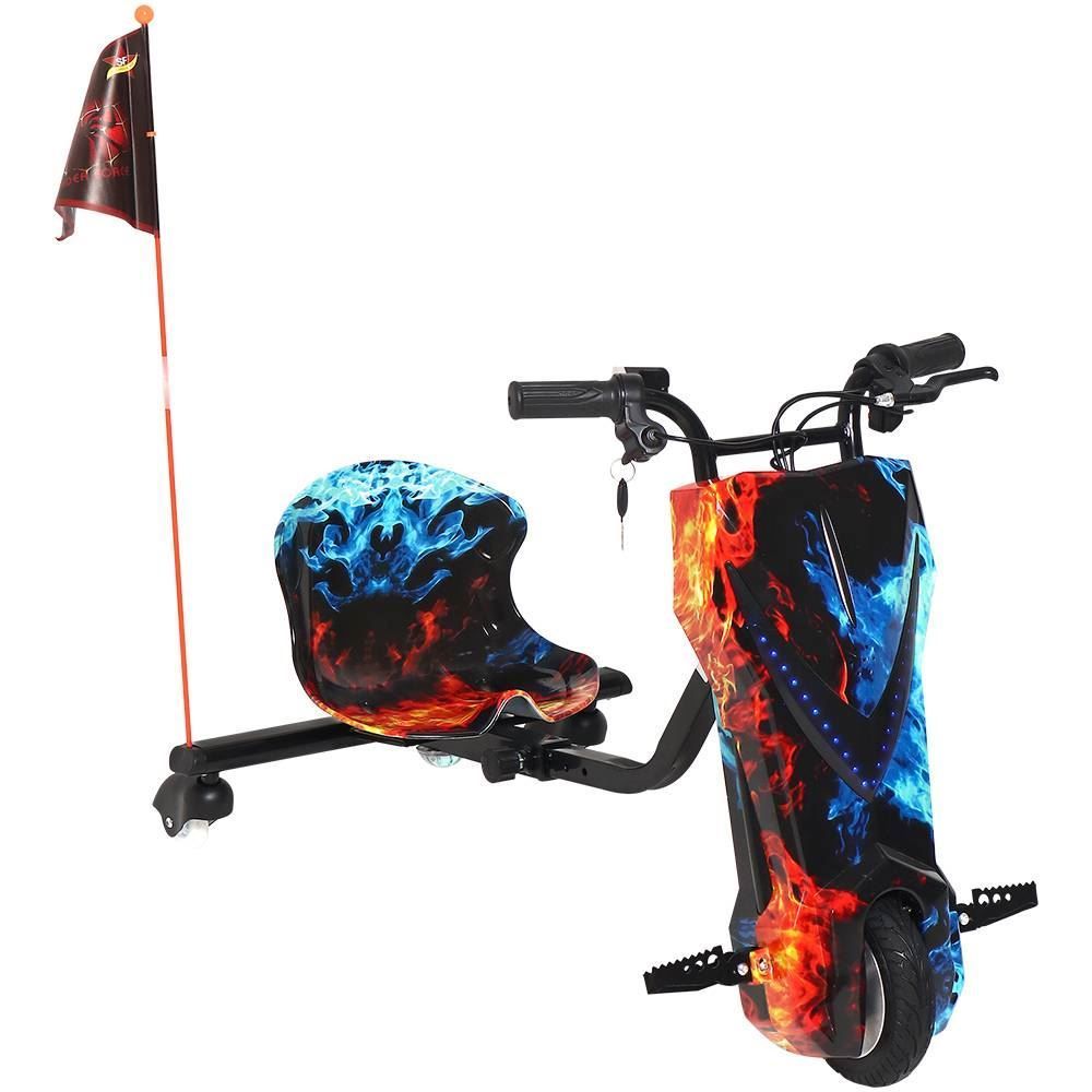 Triciclo Elétrico Drift 250W com 3 Velocidades - Fogo