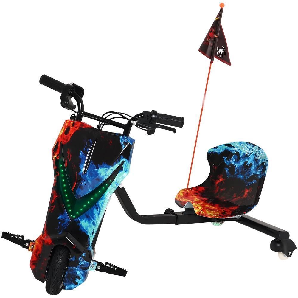 Triciclo Elétrico Drift 250W com 3 Velocidades - Fogo