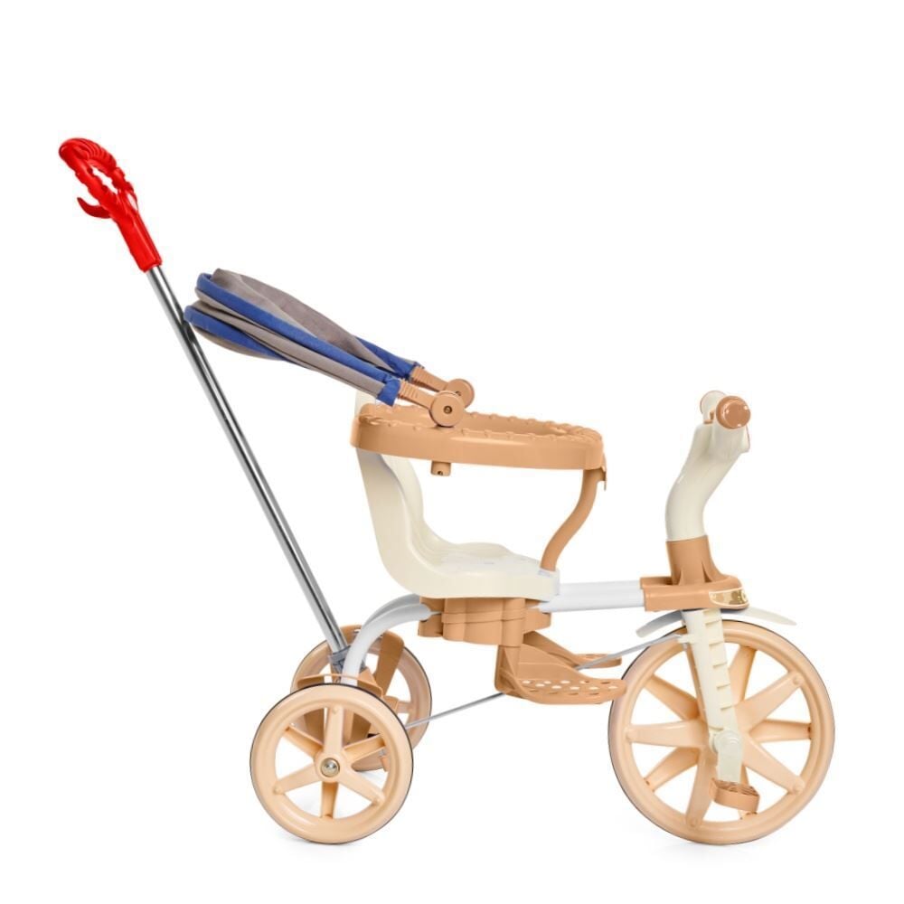 Triciclo Passeio e Pedal Ciclito Classic com Capota Calesita - Bege