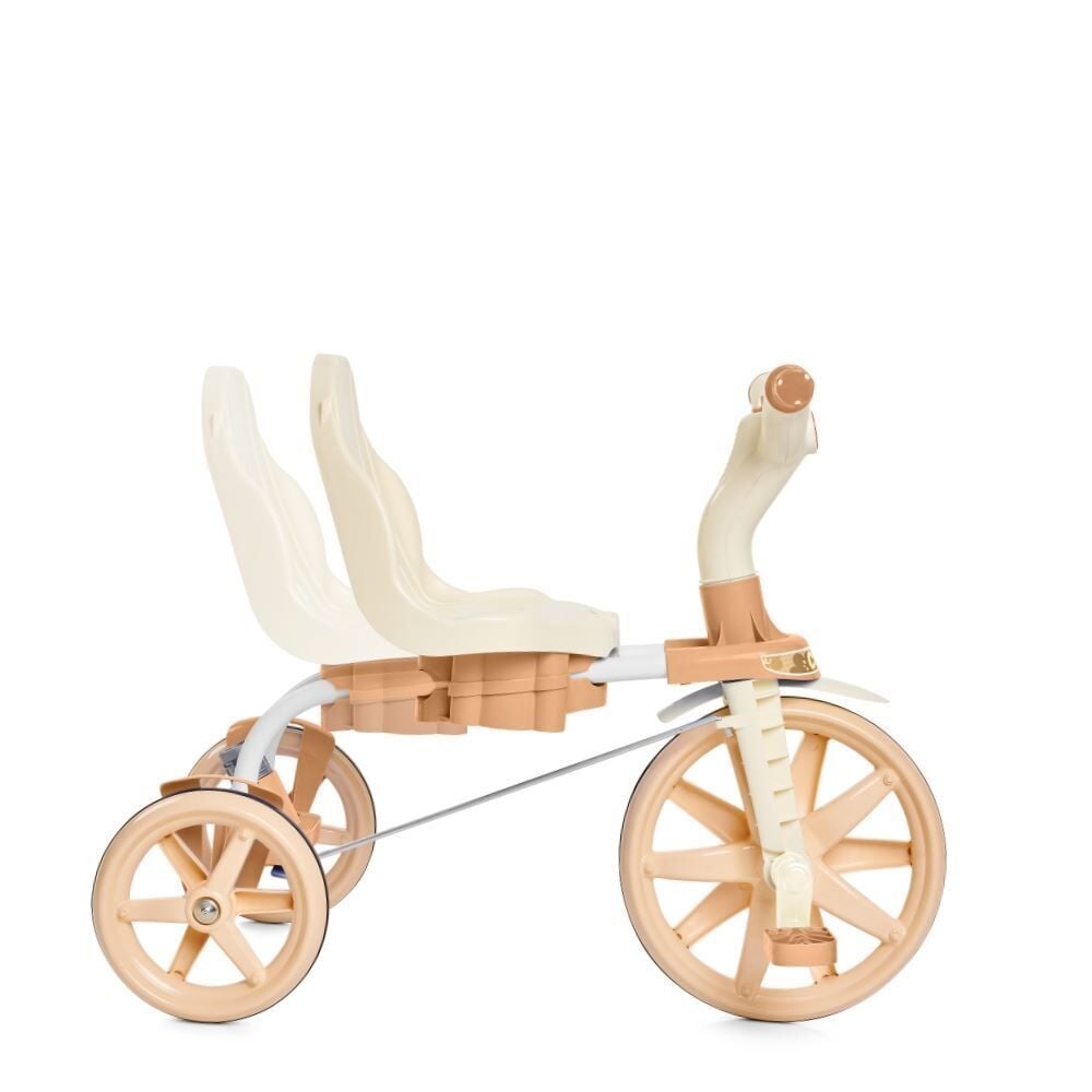 Triciclo Passeio e Pedal Ciclito Classic com Capota Calesita - Bege