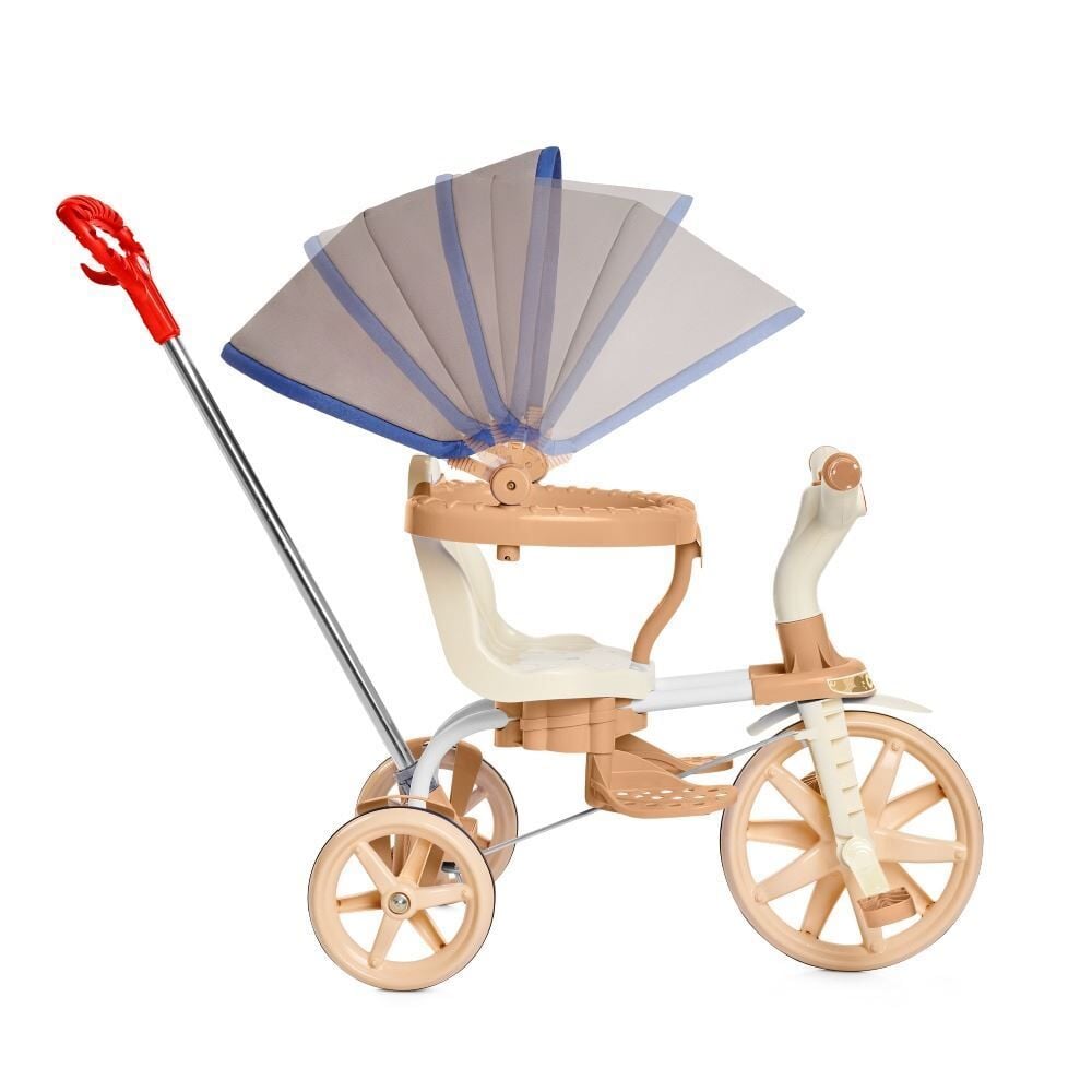 Triciclo Passeio e Pedal Ciclito Classic com Capota Calesita - Bege