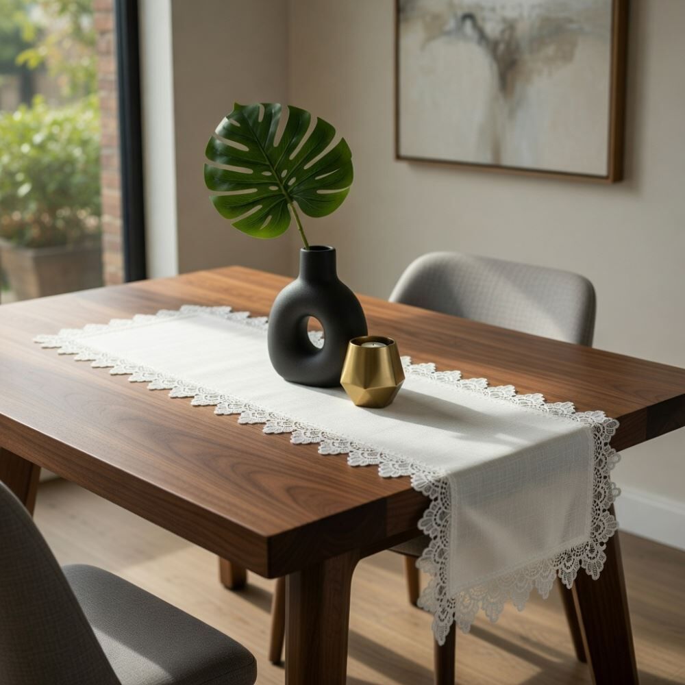 Trilho de Mesa 40Cm X 1,30M Renda Guipir Havan Casa - Paris