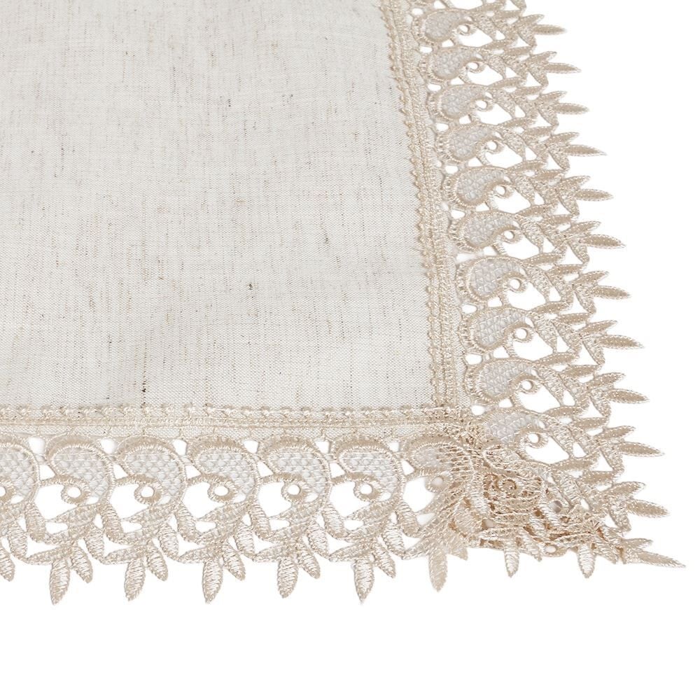 Trilho de Mesa 40 X 170 cm Renda Guipir Havan Casa - Veneza Naturale