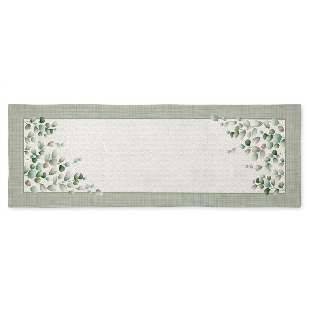 Trilho de Mesa 45 X 1,20 m Clean Renova Döhler - Folhas Verdes