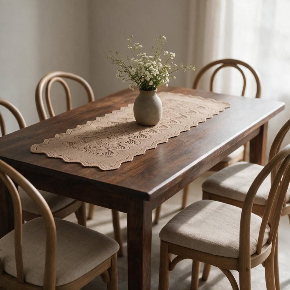 Trilho de Mesa 50Cm X 1,25M Arabesco Havan Casa - Bege