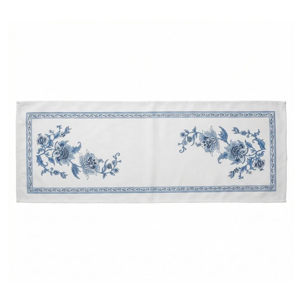 Trilho de Mesa Athenas 45Cm X 1,20M Dohler - Chintz Azul