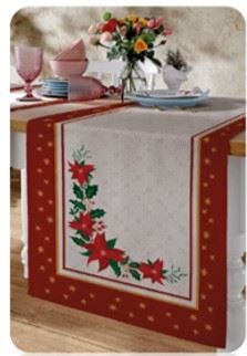 Trilho de Mesa Natalino 35X100 cm Athenas Döhler - FLOR E SINOS NATAL
