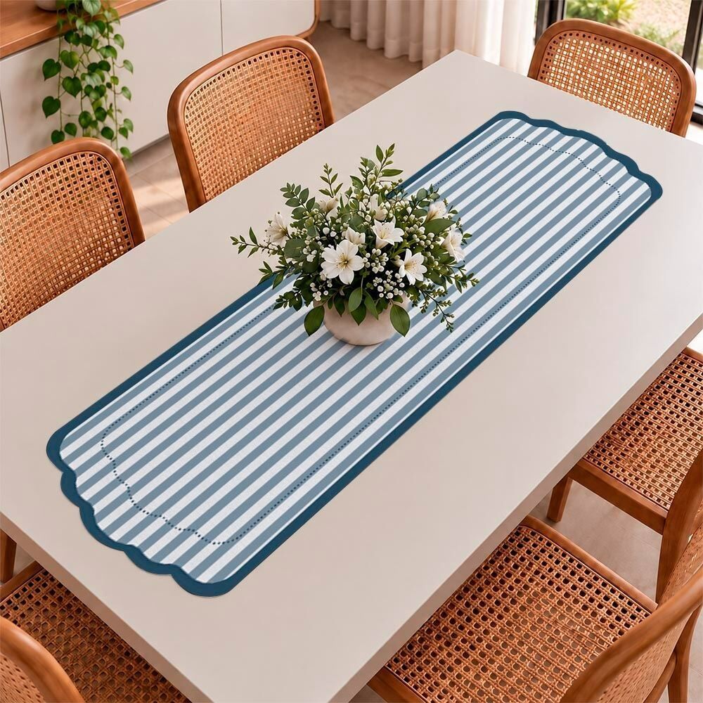 Trilho de Mesa Viena 40X1,20M Havan Casa - Azul Listras