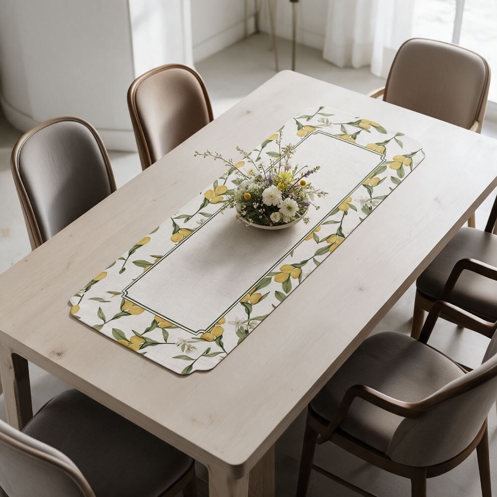Trilho de Mesa Viena 40X120 cm Havan Casa - Limão Siciliano
