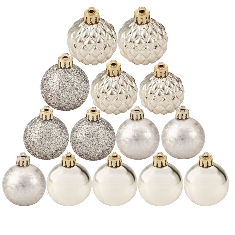 Tubo Bola De Natal Champanhe Com 14 Unidades 4 Cm Havan Casa - ST79381