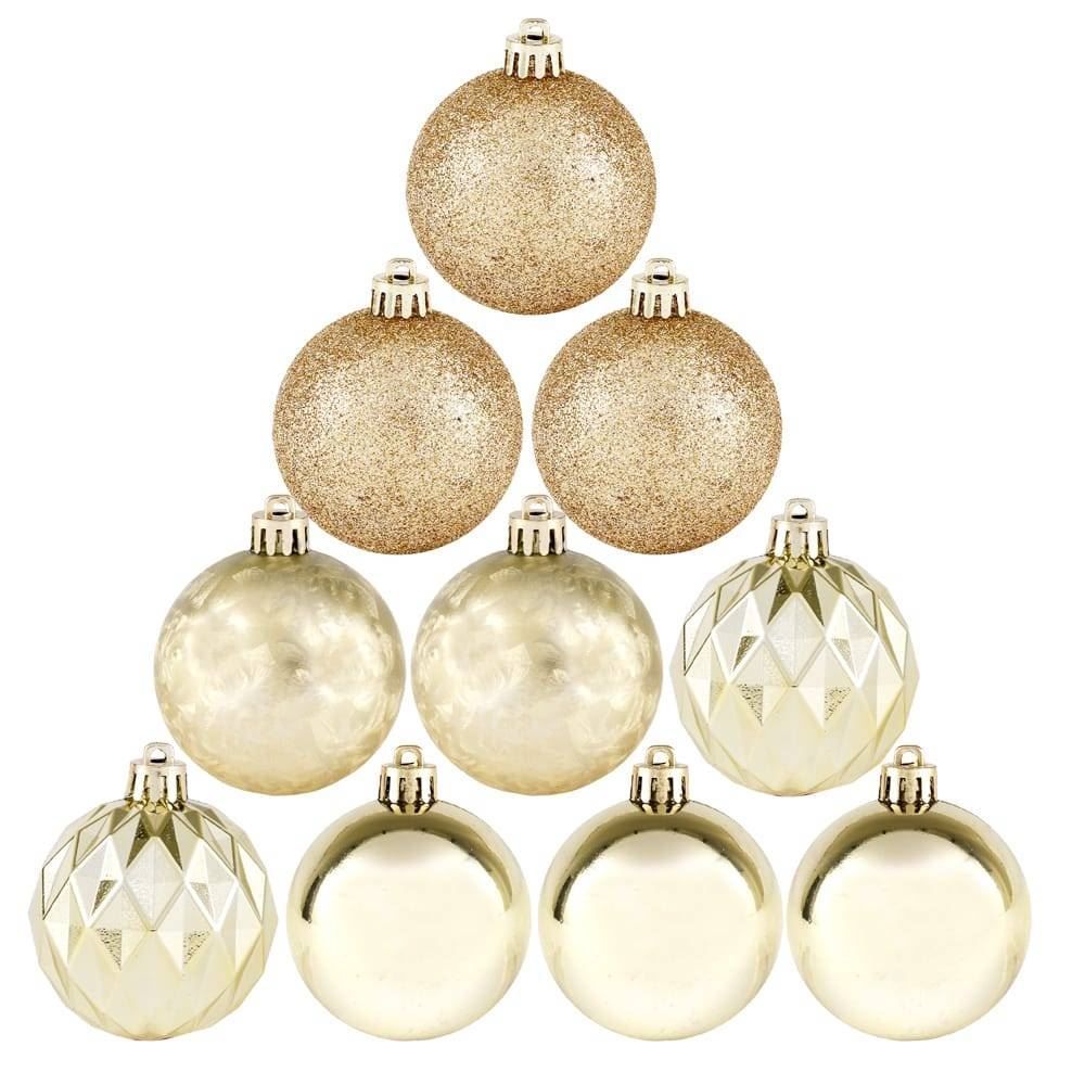 Tubo Bola De Natal Dourado 6 Cm Com 10 Unidades Havan Casa - ST79389