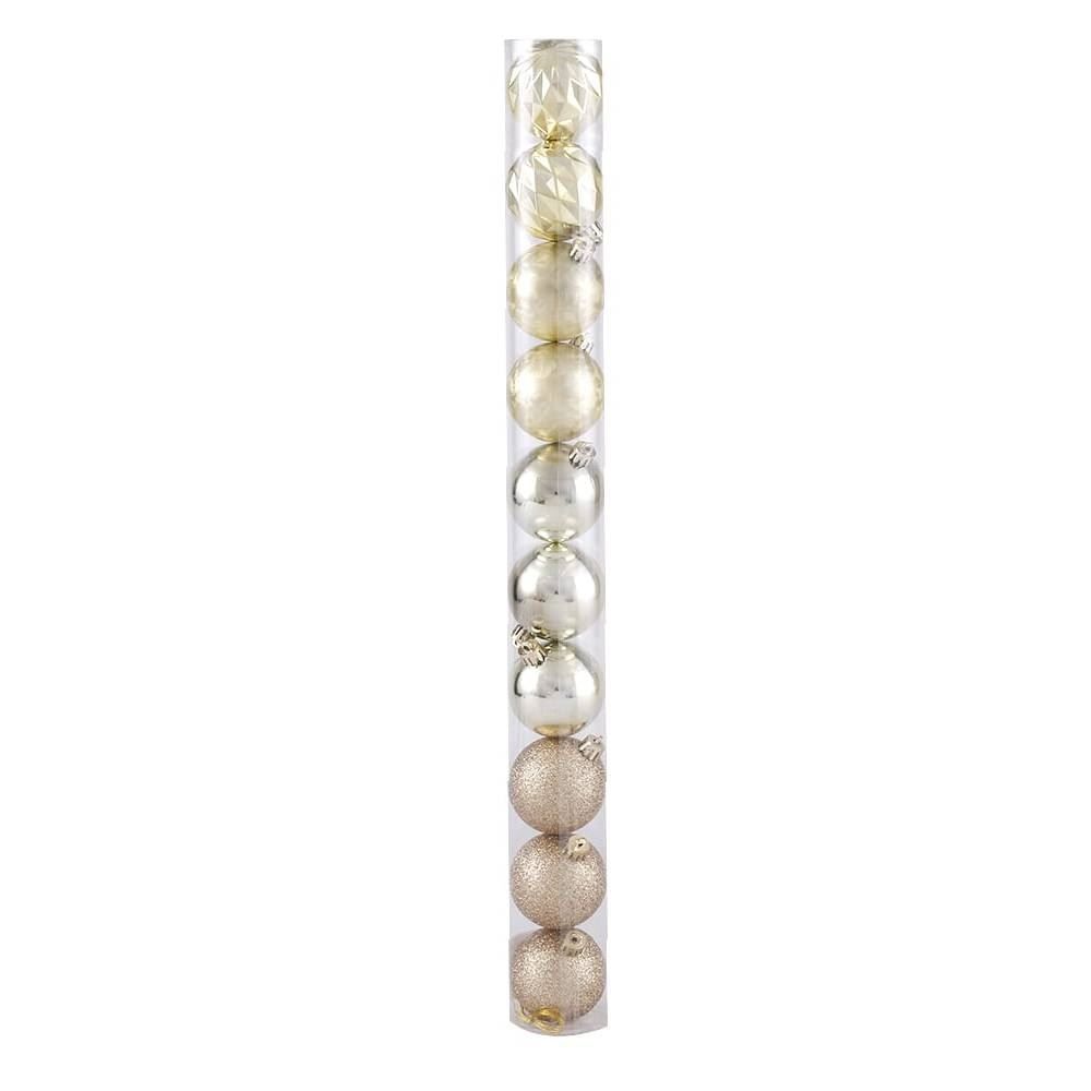 Tubo Bola De Natal Dourado 6 Cm Com 10 Unidades Havan Casa - ST79389