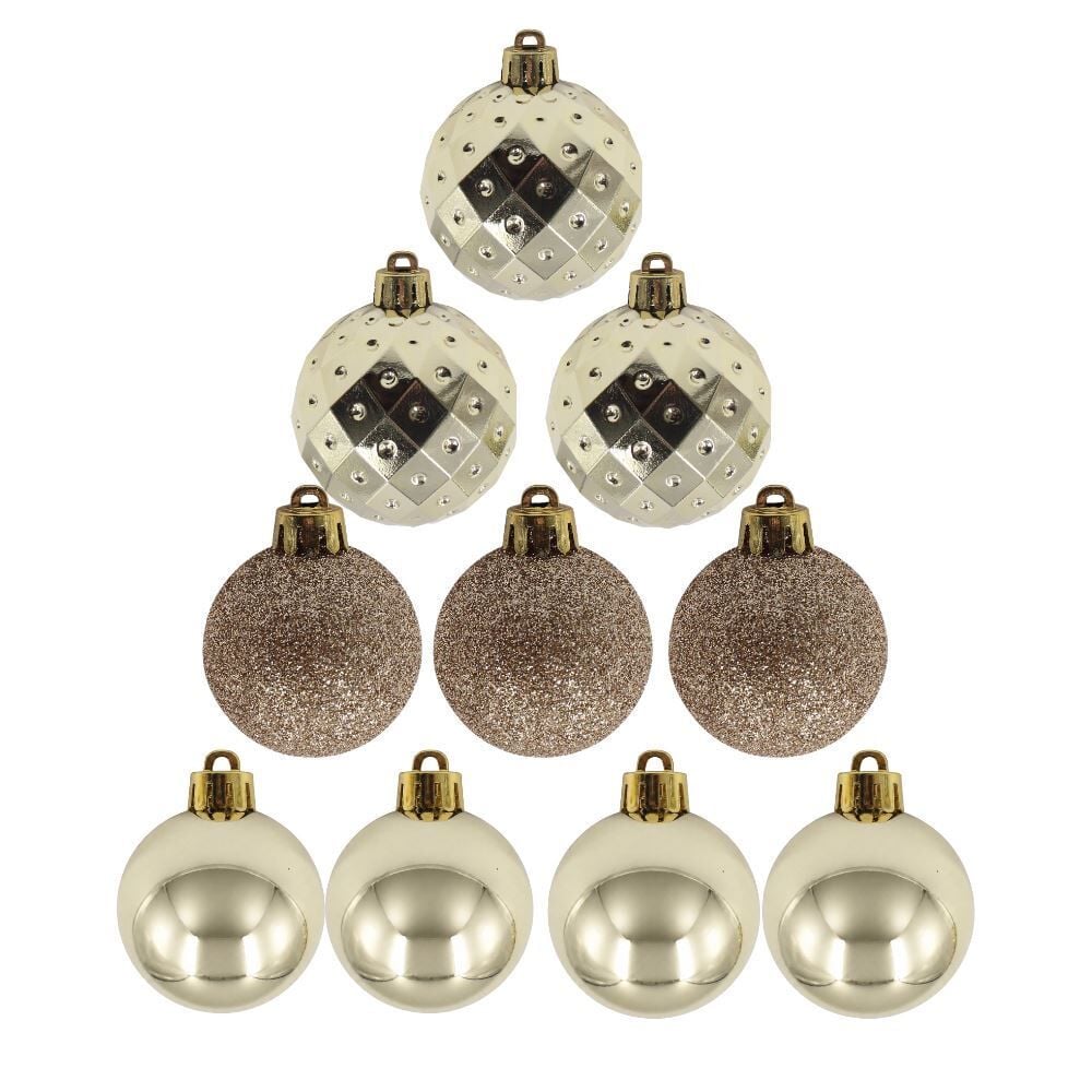 Tubo de Bola Natal 06Cm com 10 Unidades Havan Casa - Dourado