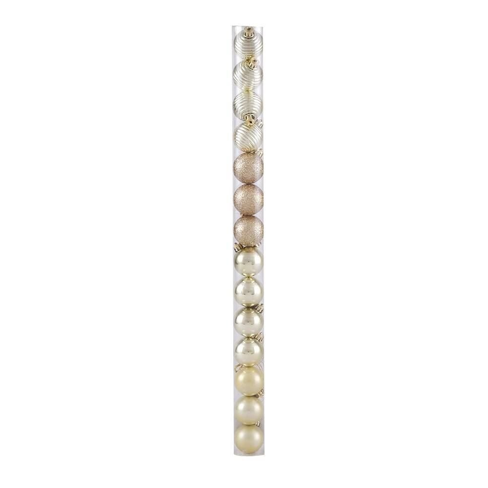Tubo De Bolas Natalinas Dourado 4 Cm Havan Casa - ST70609