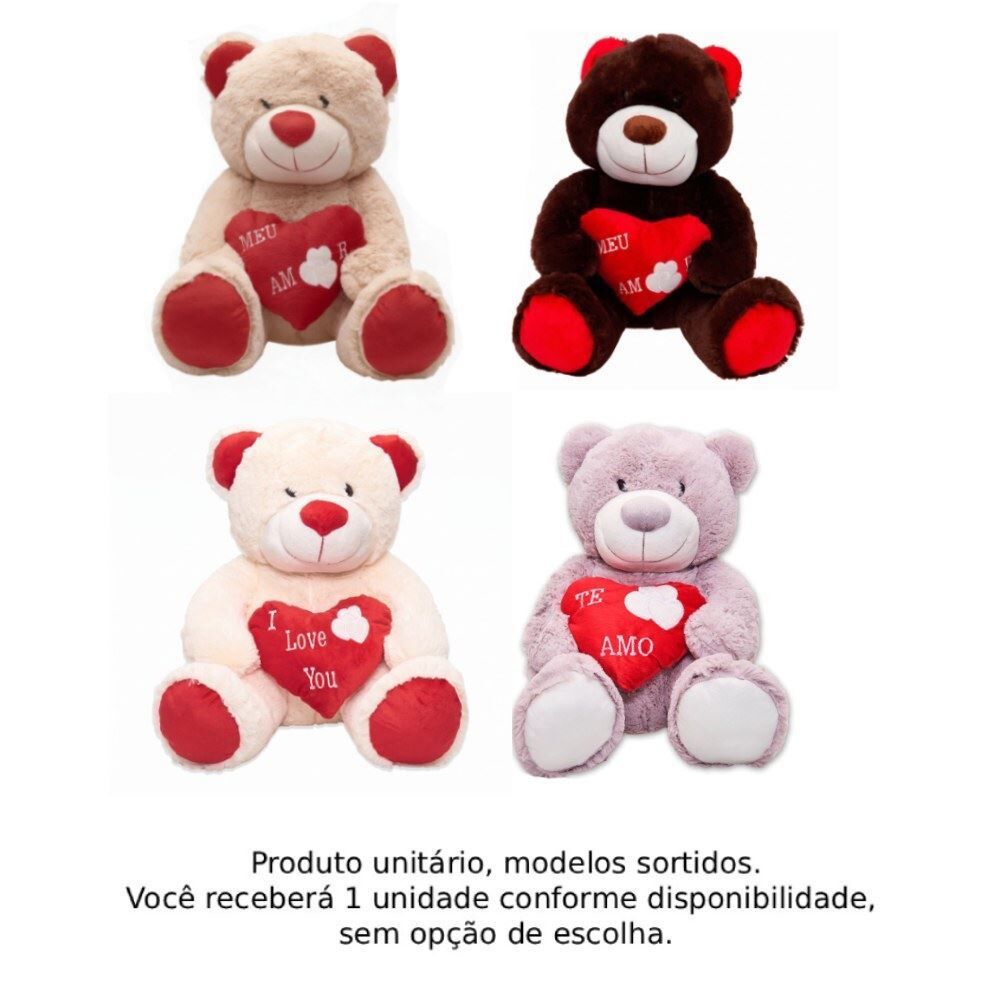 Ursinho de Pelúcia Amoroso Bichinhos Carinho - Sortido