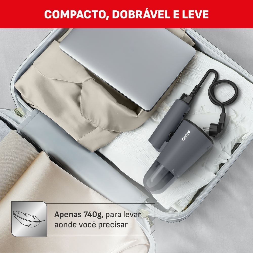 Vaporizador Arno Steam Travel Bivolt, Dobrável e Portátil Hs12
