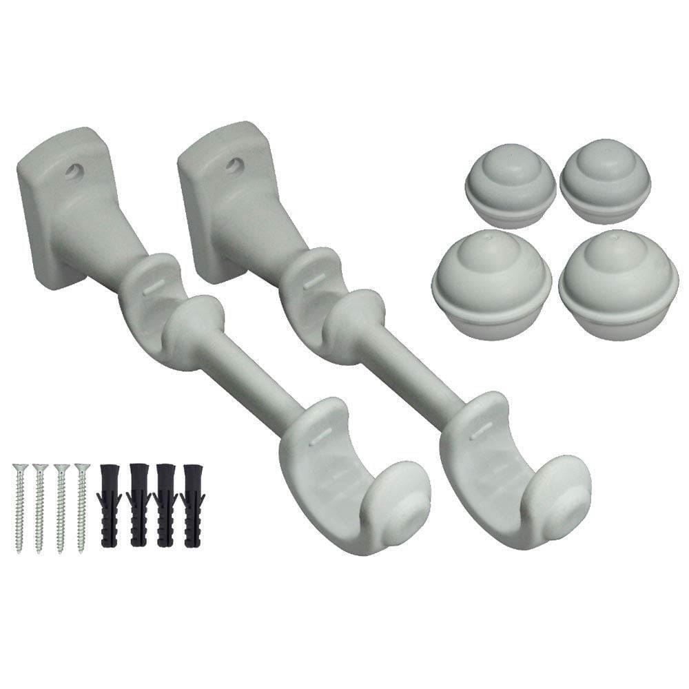Varão de Cortina Médio Duplo 2 m Fosco Havan Casa - Branco Fosco