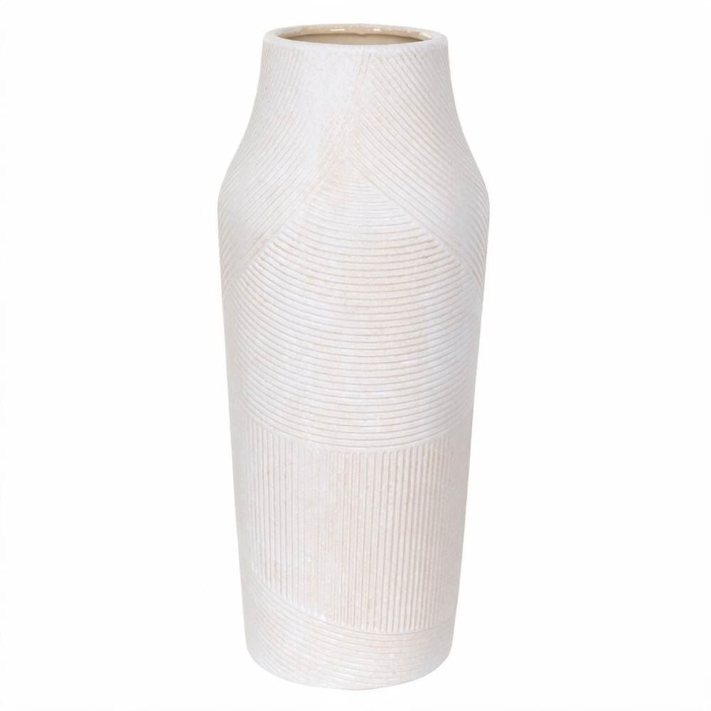 Vaso em Cerâmica Florarte 32,5Cm - Off White