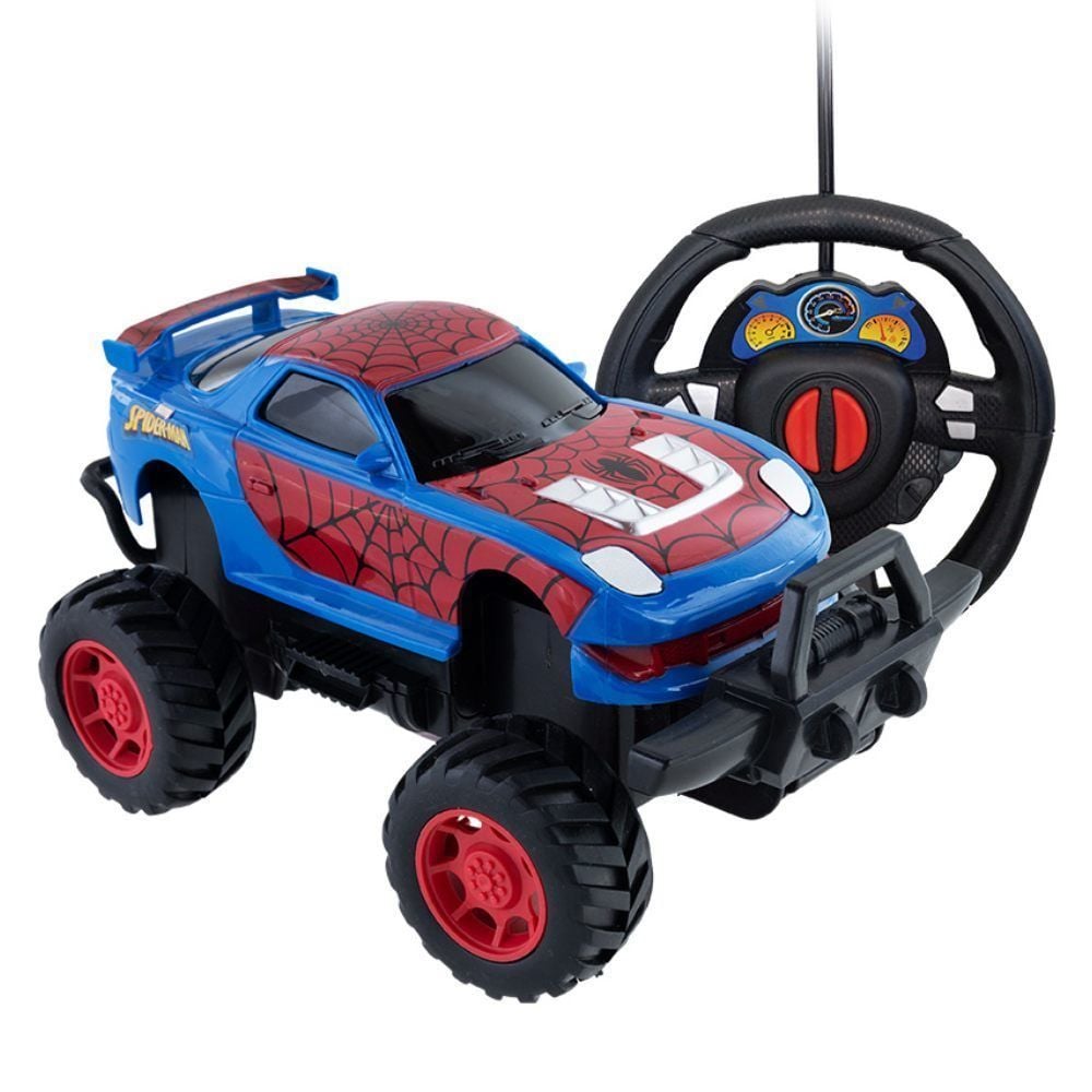 Carrinho de Controle Remoto Homem-Aranha 3 Funções Candide