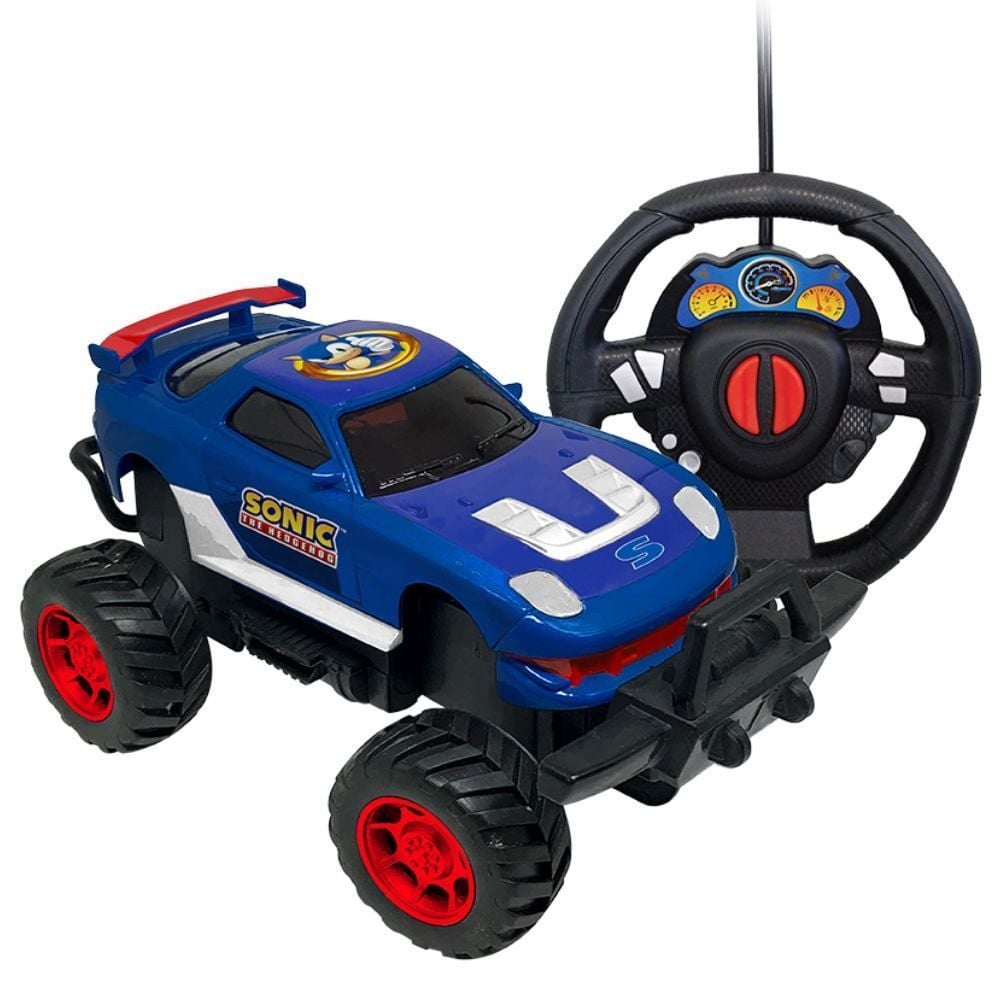 Carrinho de Controle Remoto Rastro Veloz Sonic Candide