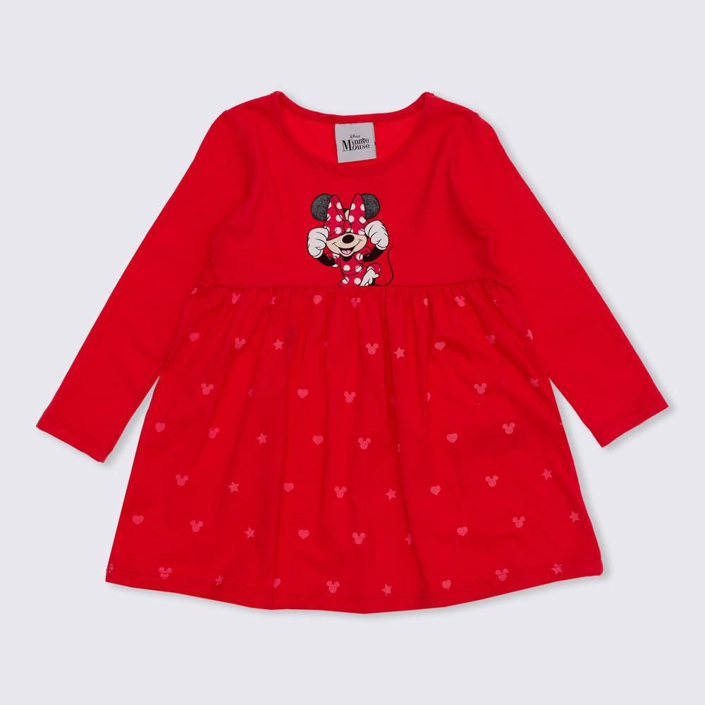 Vestido 1 a 3 anos M/Malha Minnie Brandili