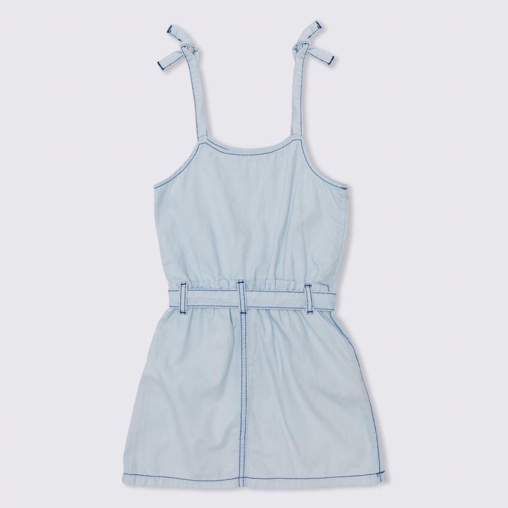 Vestido 4 a 10 anos Jeans Claro Marmelada