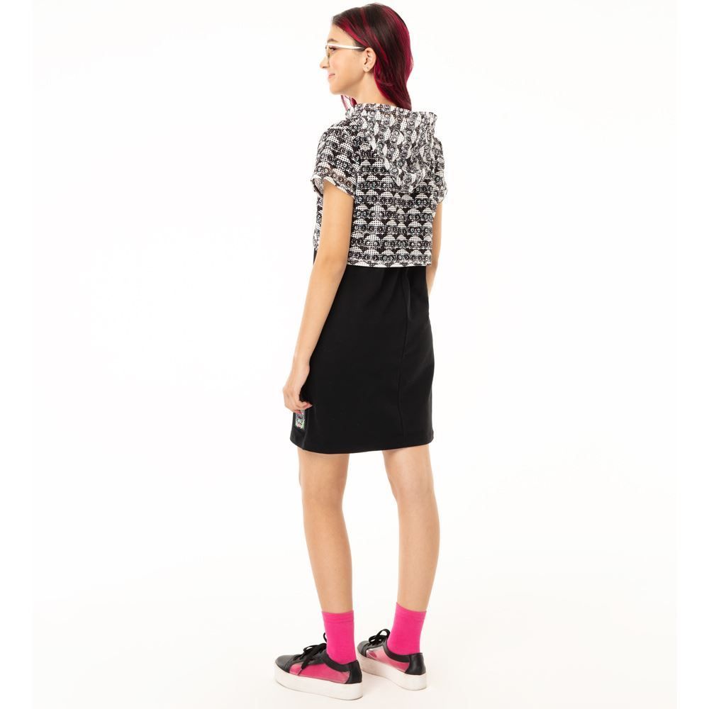 Vestido 8 a 16 anos Luluca Cropped Sobreposto Dry Brandili