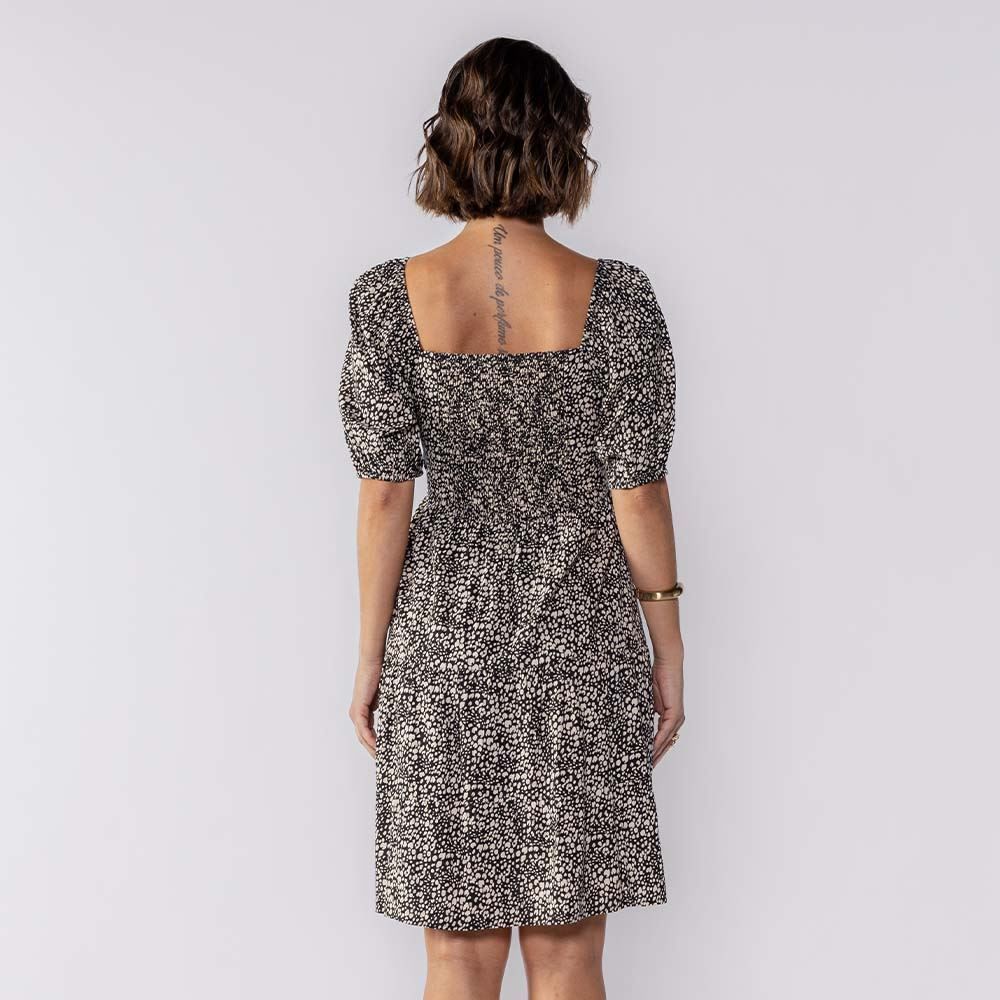Vestido Feminino Curto Com Manga Bufante Boby Blues