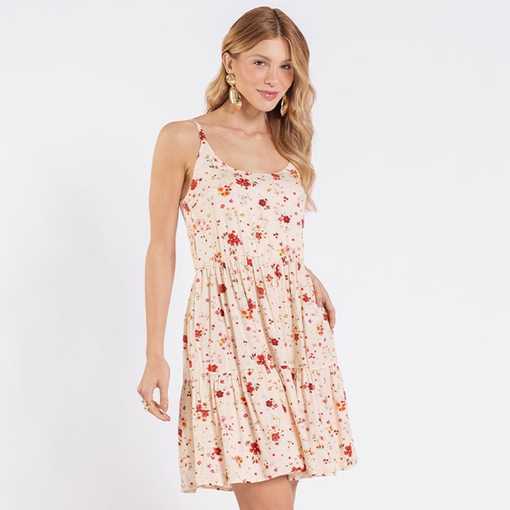 Vestido Feminino De Alça Em Viscose Boby Blues