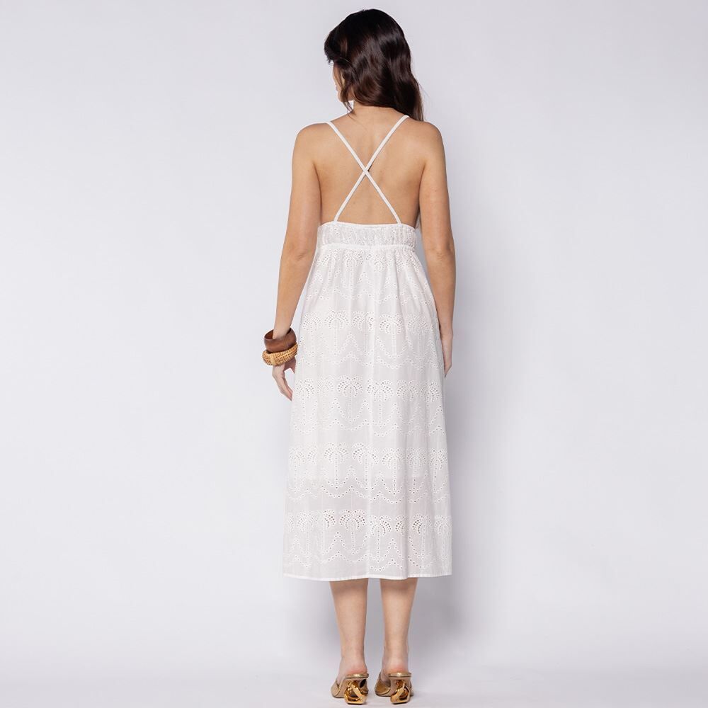 Vestido Feminino Longo Estampa de Coqueiros Boby Blues