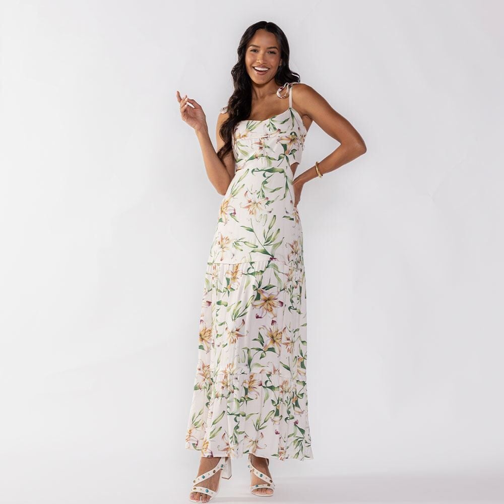 Vestido Feminino Longo Floral Boby Blues