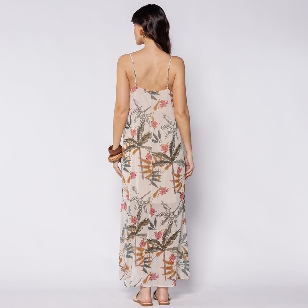Vestido Feminino Longo Estampado Patricia Foster