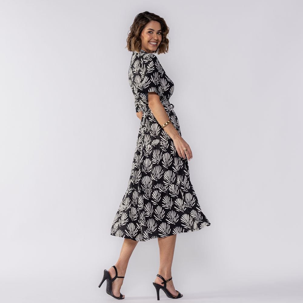 Vestido Feminino Midi De Botões Patricia Foster