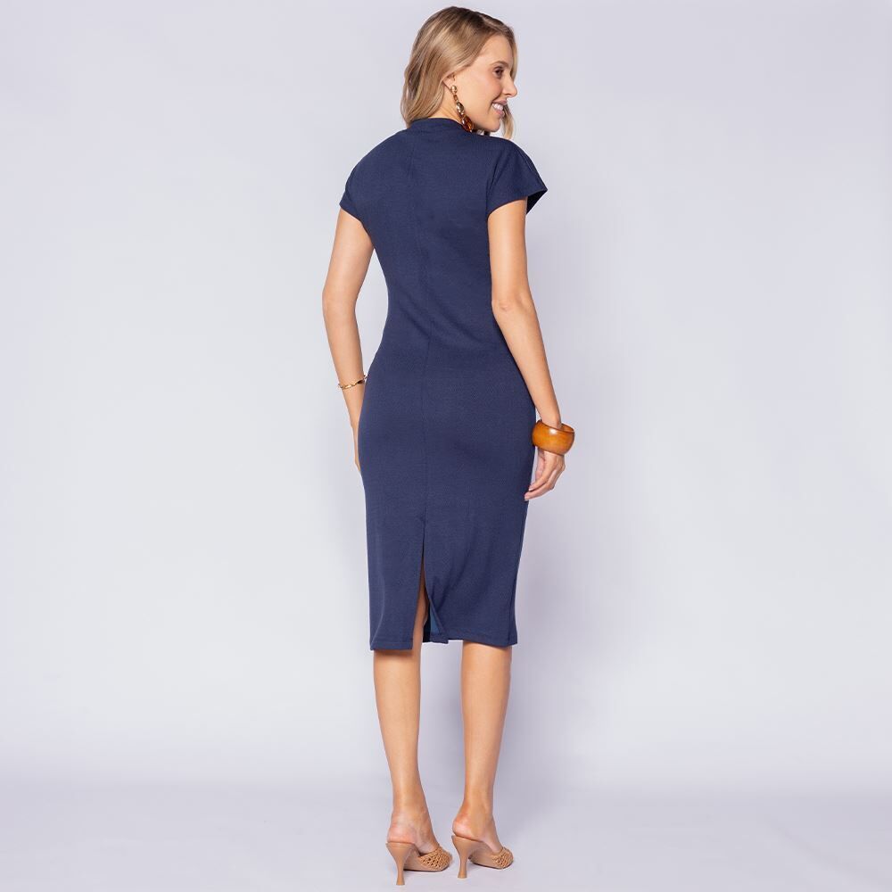 Vestido Feminino Midi Em Crepe Patricia Foster