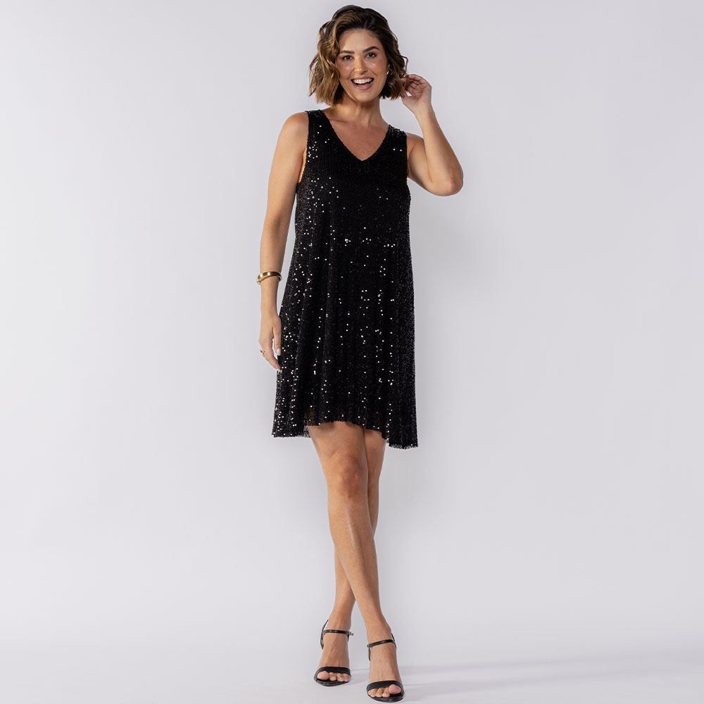 Vestido Feminino Regata De Paetê Boby Blues