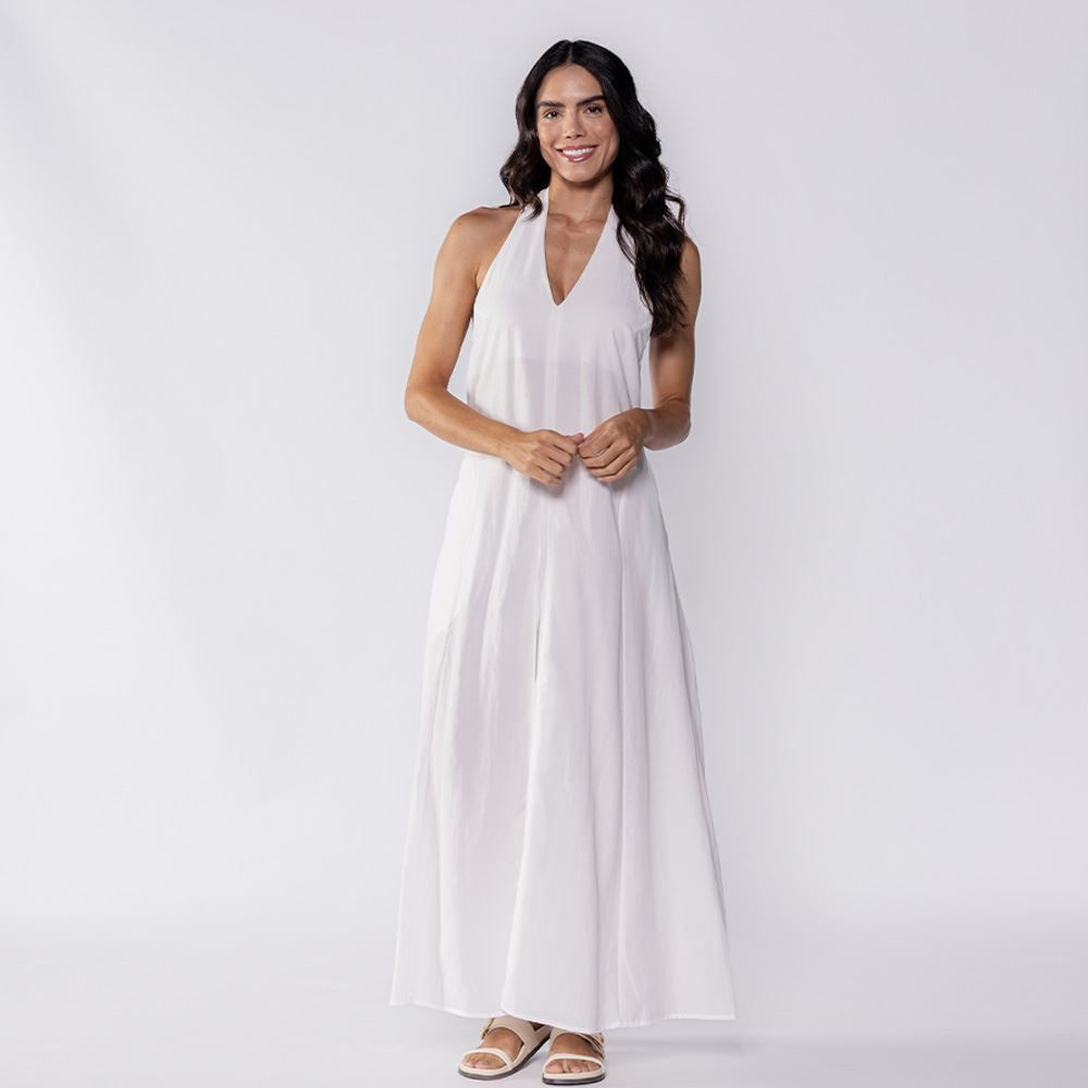 Vestido Longo Com Decote Nas Costas Patricia Foster